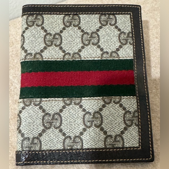 GUCCI Vintage Accesory Collection Bifold Wallet with Sherryline - Picture 1 of 11